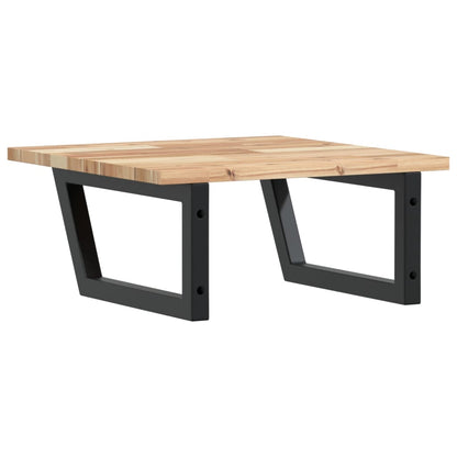 vidaXL Basin Shelf Wall Mounted Steel and Solid Wood Acacia