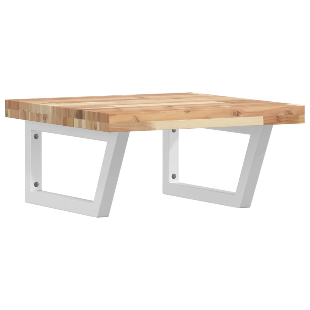 vidaXL Basin Shelf Wall Mounted Steel and Solid Wood Acacia