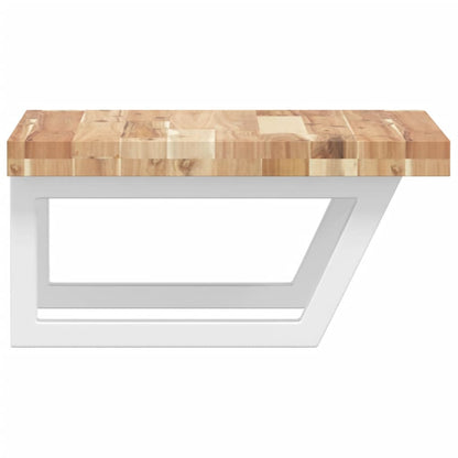 vidaXL Basin Shelf Wall Mounted Steel and Solid Wood Acacia