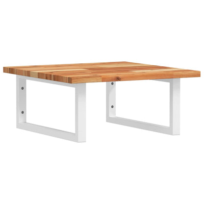 vidaXL Basin Shelf Wall Mounted Steel and Solid Wood Acacia