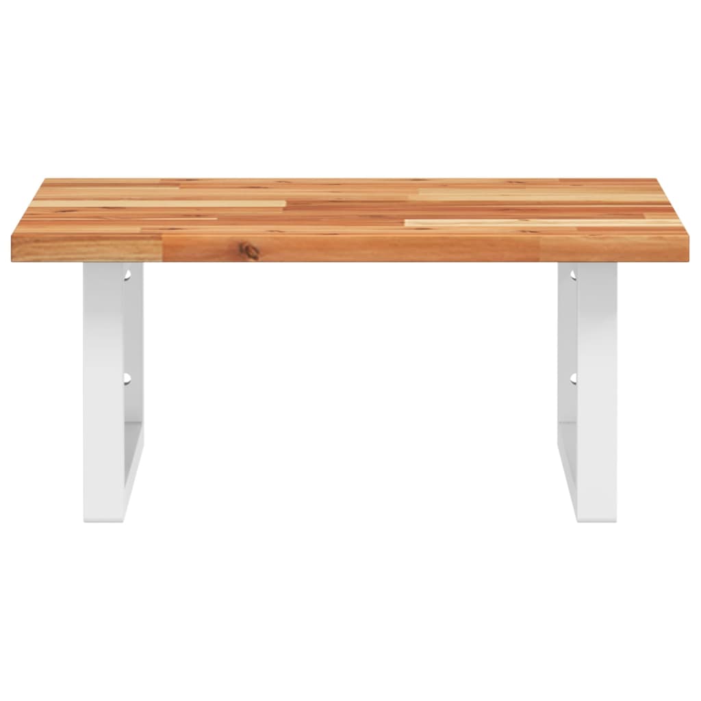vidaXL Basin Shelf Wall Mounted Steel and Solid Wood Acacia