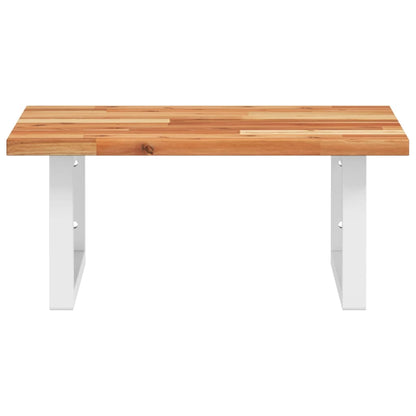vidaXL Basin Shelf Wall Mounted Steel and Solid Wood Acacia