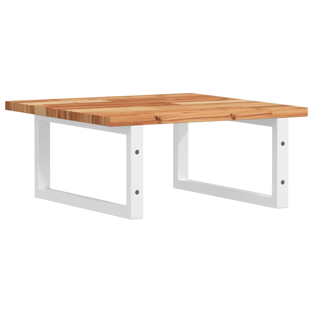 vidaXL Basin Shelf Wall Mounted Steel and Solid Wood Acacia