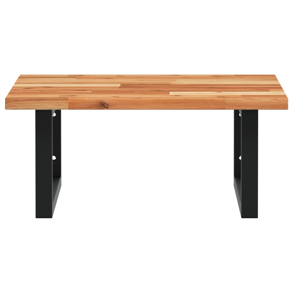 vidaXL Basin Shelf Wall Mounted Steel and Solid Wood Acacia