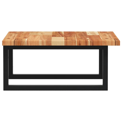 vidaXL Basin Shelf Wall Mounted Steel and Solid Wood Acacia
