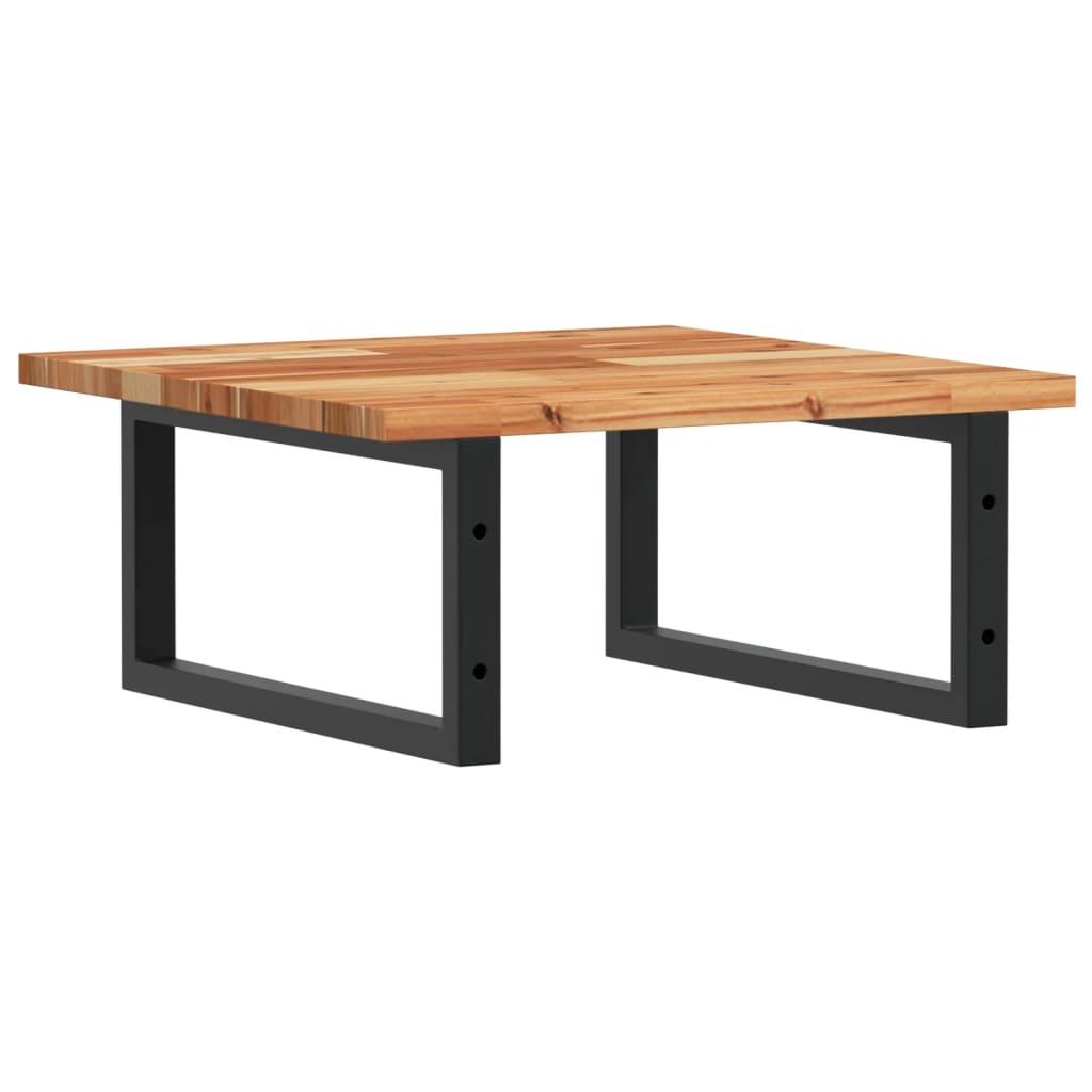 vidaXL Basin Shelf Wall Mounted Steel and Solid Wood Acacia