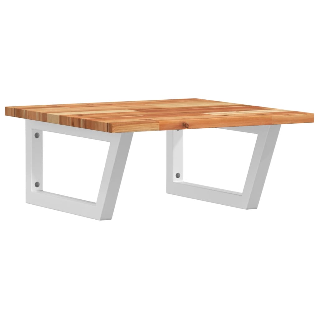 vidaXL Basin Shelf Wall Mounted Steel and Solid Wood Acacia