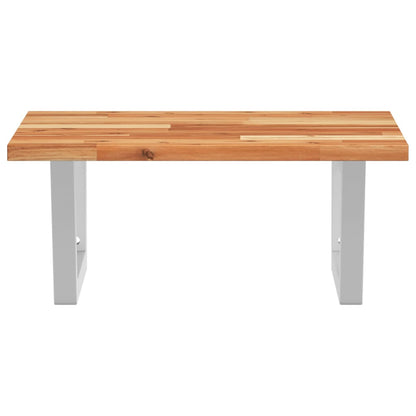 vidaXL Basin Shelf Wall Mounted Steel and Solid Wood Acacia