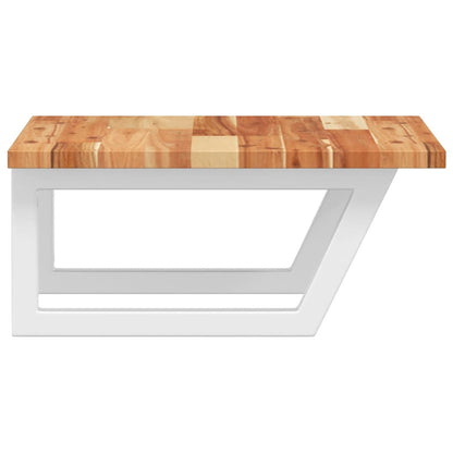 vidaXL Basin Shelf Wall Mounted Steel and Solid Wood Acacia