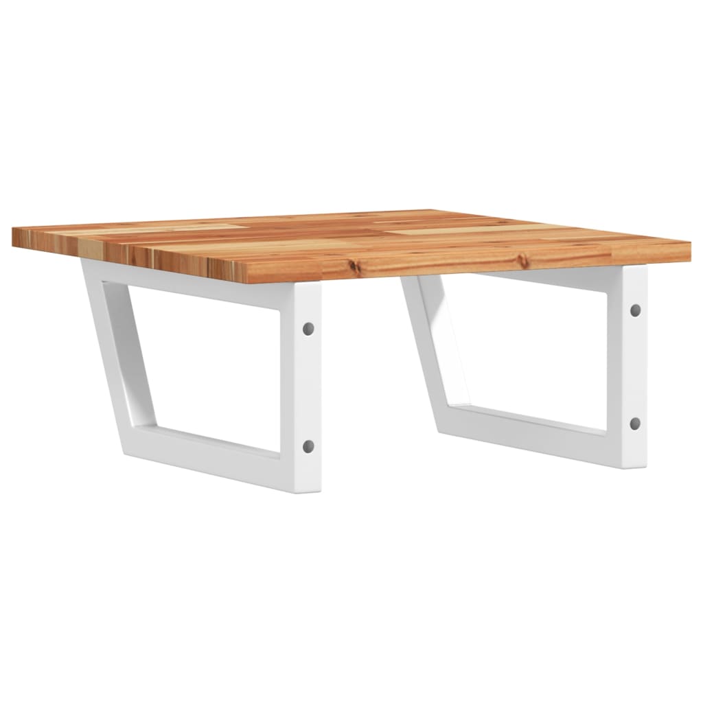 vidaXL Basin Shelf Wall Mounted Steel and Solid Wood Acacia