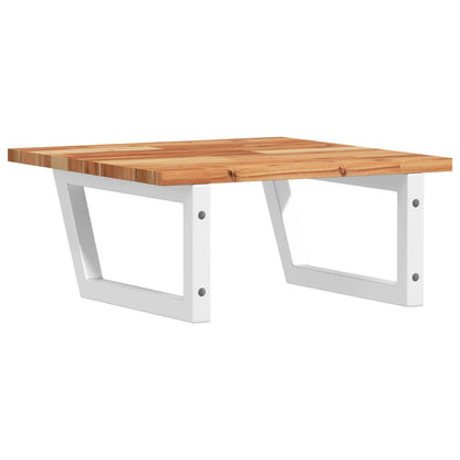vidaXL Basin Shelf Wall Mounted Steel and Solid Wood Acacia