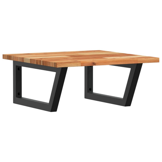 vidaXL Basin Shelf Wall Mounted Steel and Solid Wood Acacia