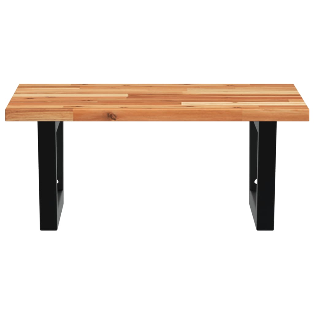 vidaXL Basin Shelf Wall Mounted Steel and Solid Wood Acacia