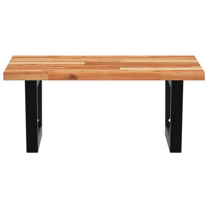 vidaXL Basin Shelf Wall Mounted Steel and Solid Wood Acacia