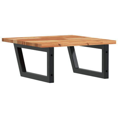 vidaXL Basin Shelf Wall Mounted Steel and Solid Wood Acacia