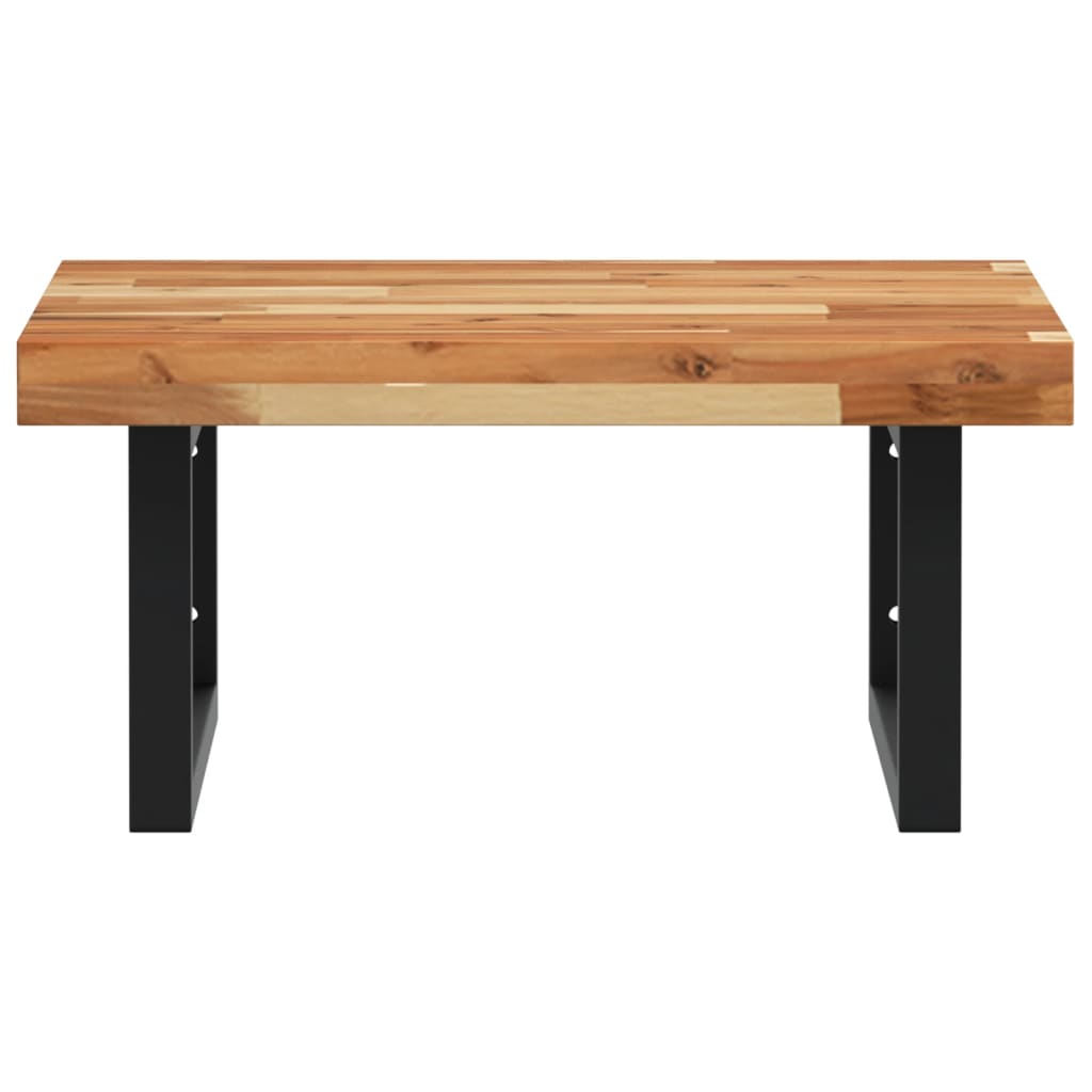 vidaXL Basin Shelf Wall Mounted Steel and Solid Wood Acacia