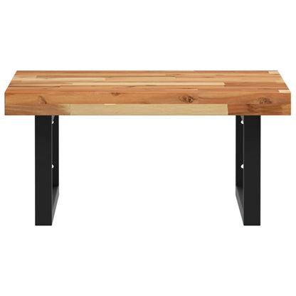 vidaXL Basin Shelf Wall Mounted Steel and Solid Wood Acacia