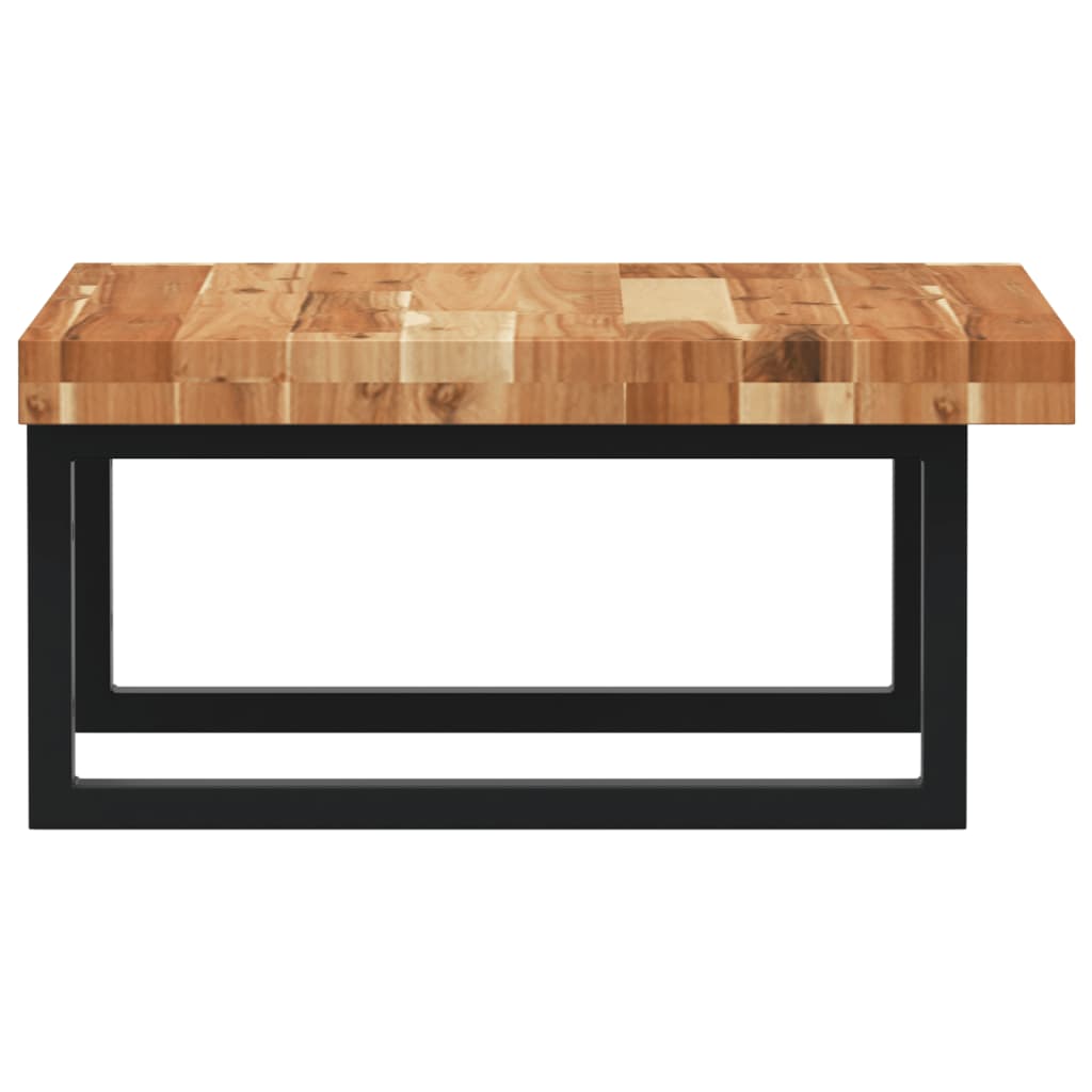vidaXL Basin Shelf Wall Mounted Steel and Solid Wood Acacia