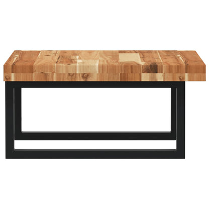 vidaXL Basin Shelf Wall Mounted Steel and Solid Wood Acacia