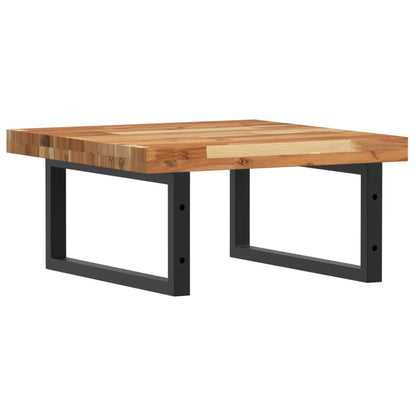 vidaXL Basin Shelf Wall Mounted Steel and Solid Wood Acacia