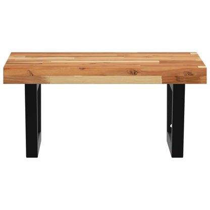 vidaXL Basin Shelf Wall Mounted Steel and Solid Wood Acacia