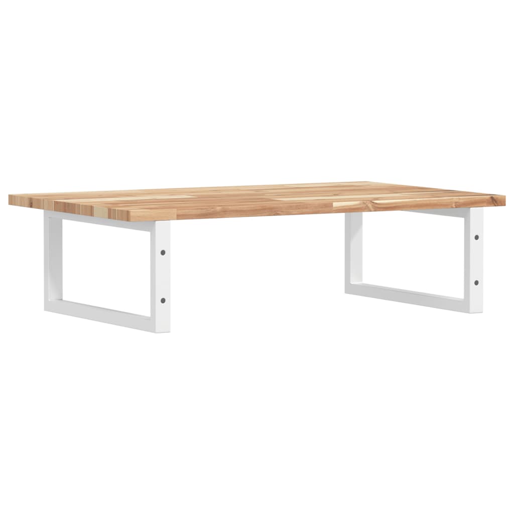 vidaXL Basin Shelf Wall Mounted Steel and Solid Wood Acacia