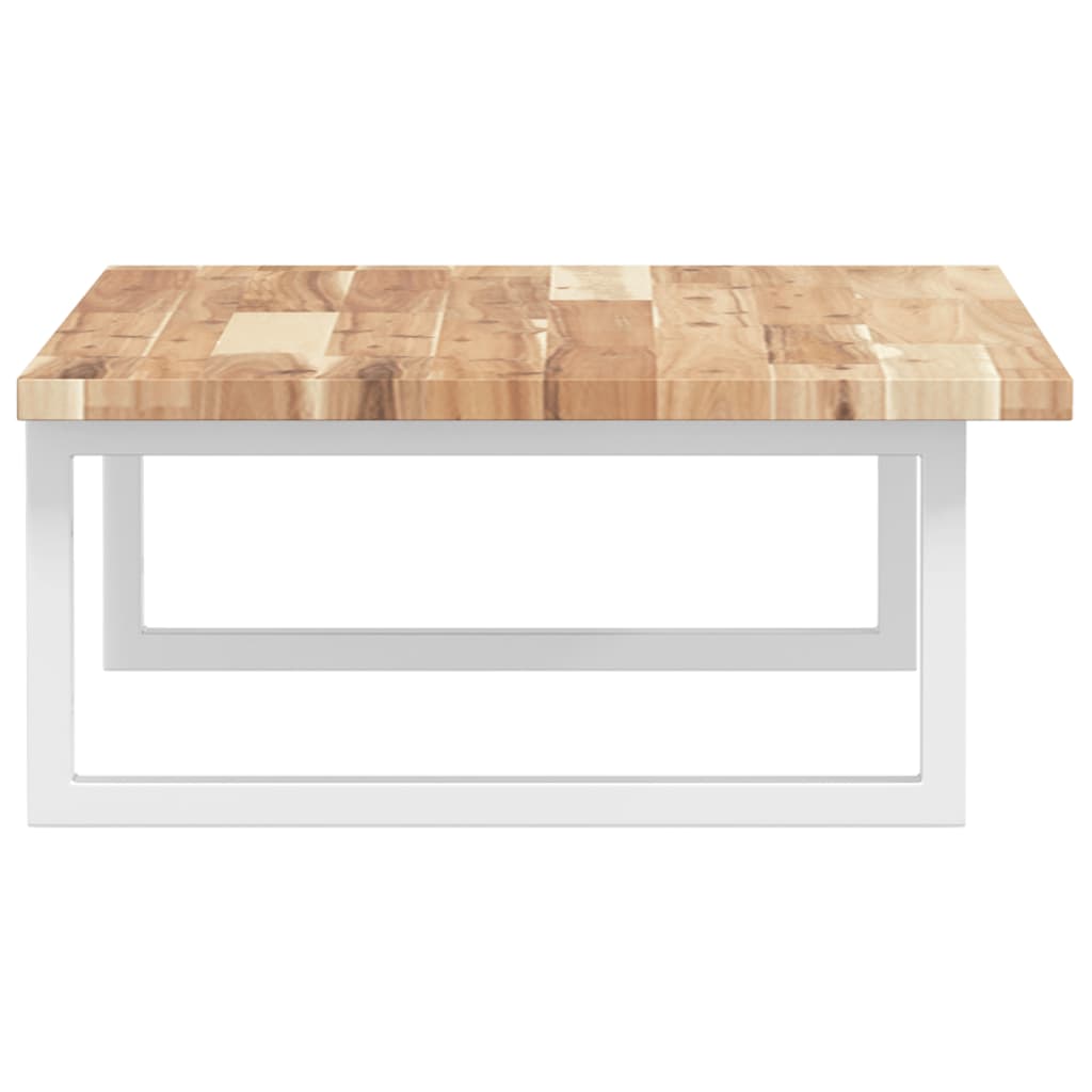 vidaXL Basin Shelf Wall Mounted Steel and Solid Wood Acacia