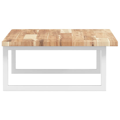 vidaXL Basin Shelf Wall Mounted Steel and Solid Wood Acacia