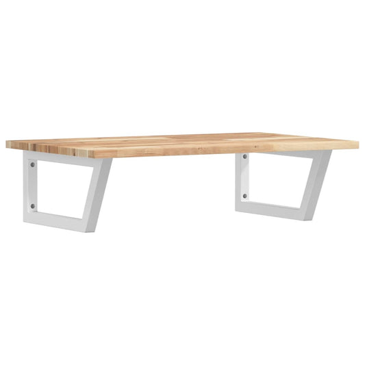 vidaXL Basin Shelf Wall Mounted Steel and Solid Wood Acacia