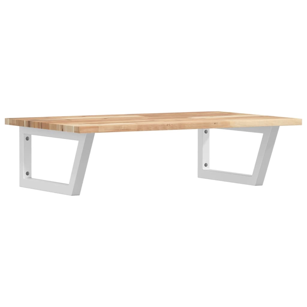 vidaXL Basin Shelf Wall Mounted Steel and Solid Wood Acacia