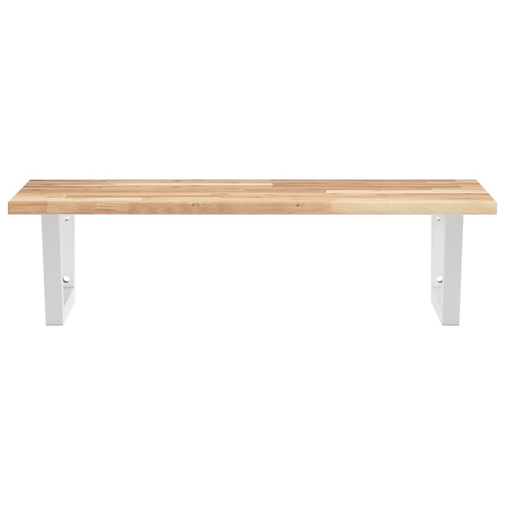 vidaXL Basin Shelf Wall Mounted Steel and Solid Wood Acacia