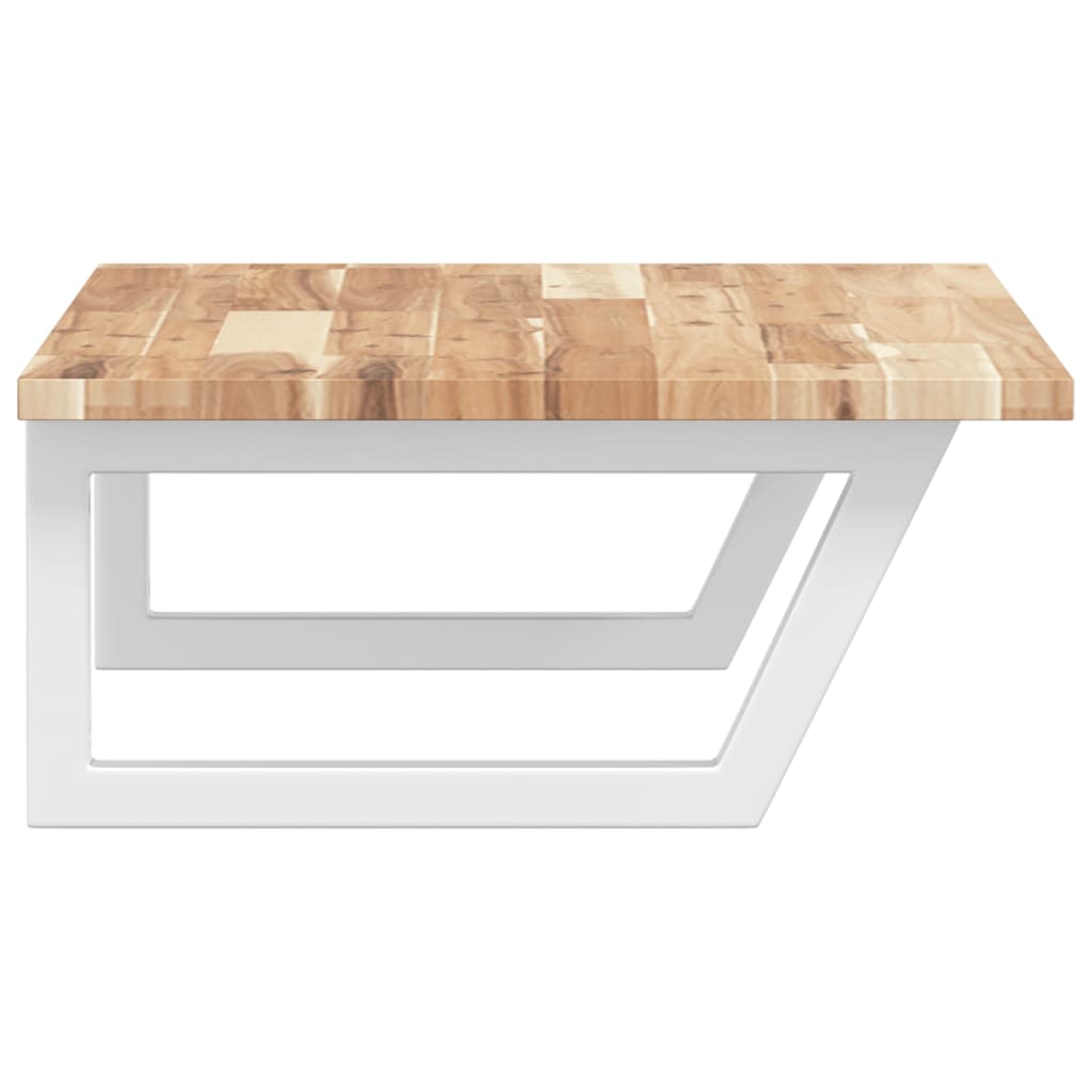 vidaXL Basin Shelf Wall Mounted Steel and Solid Wood Acacia