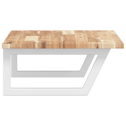 vidaXL Basin Shelf Wall Mounted Steel and Solid Wood Acacia