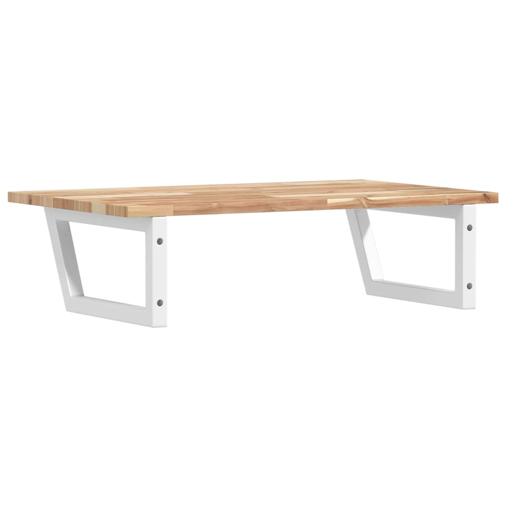 vidaXL Basin Shelf Wall Mounted Steel and Solid Wood Acacia