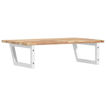 vidaXL Basin Shelf Wall Mounted Steel and Solid Wood Acacia