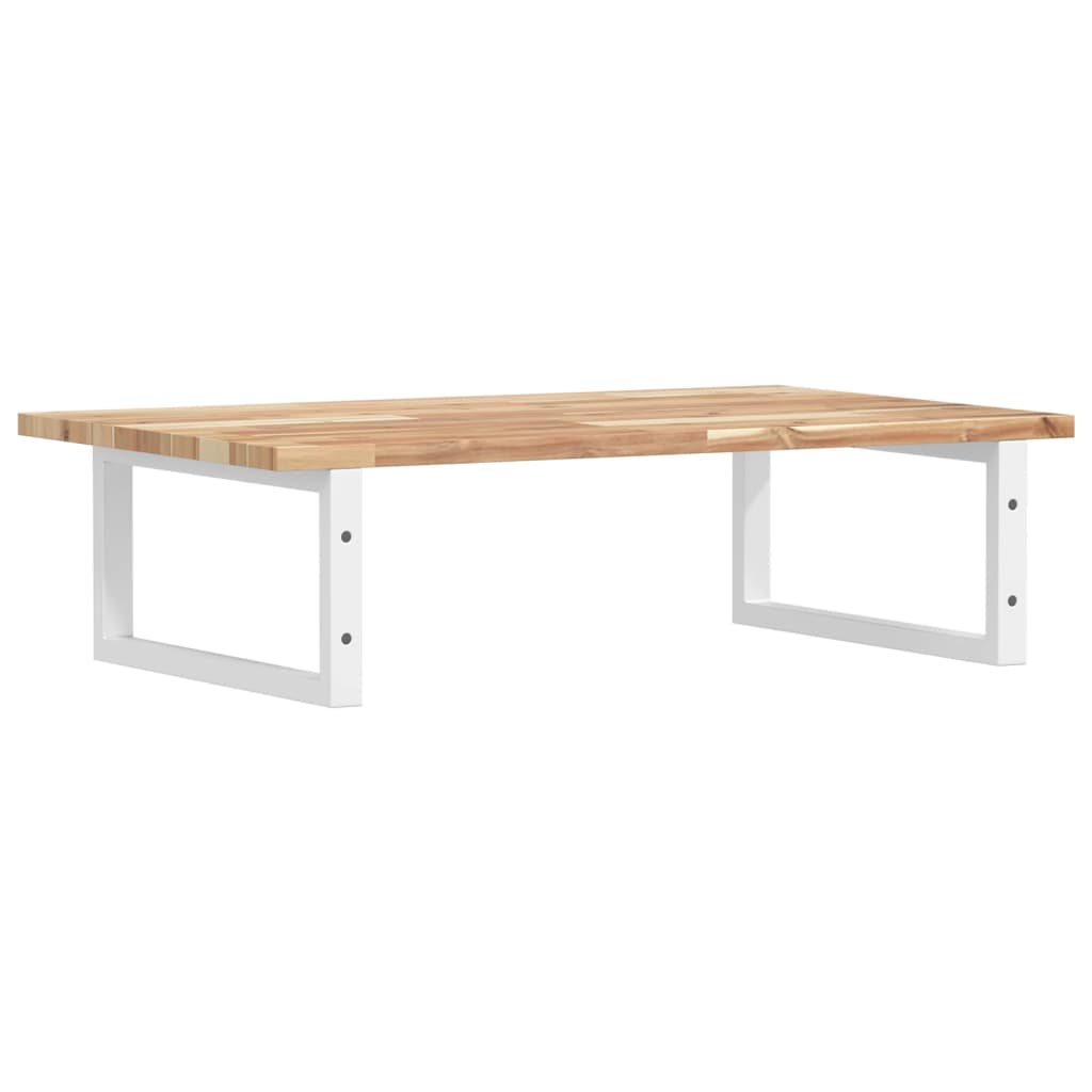 vidaXL Basin Shelf Wall Mounted Steel and Solid Wood Acacia