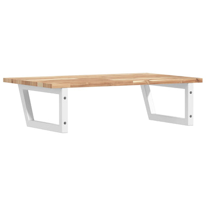 vidaXL Basin Shelf Wall Mounted Steel and Solid Wood Acacia