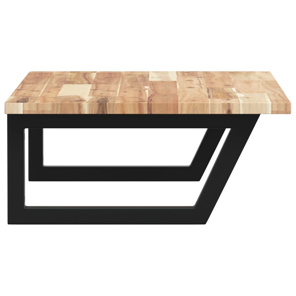vidaXL Basin Shelf Wall Mounted Steel and Solid Wood Acacia