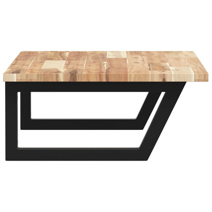 vidaXL Basin Shelf Wall Mounted Steel and Solid Wood Acacia