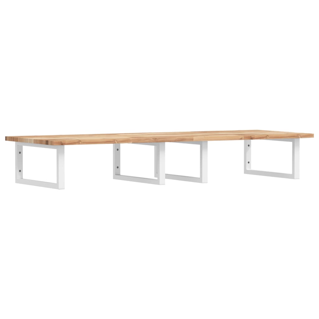 vidaXL Basin Shelf Wall Mounted Steel and Solid Wood Acacia