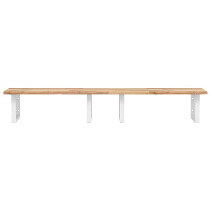 vidaXL Basin Shelf Wall Mounted Steel and Solid Wood Acacia