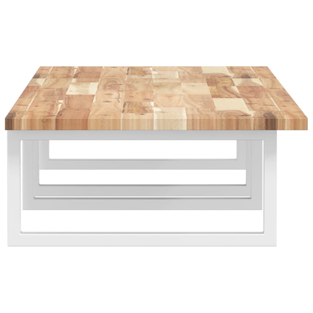 vidaXL Basin Shelf Wall Mounted Steel and Solid Wood Acacia