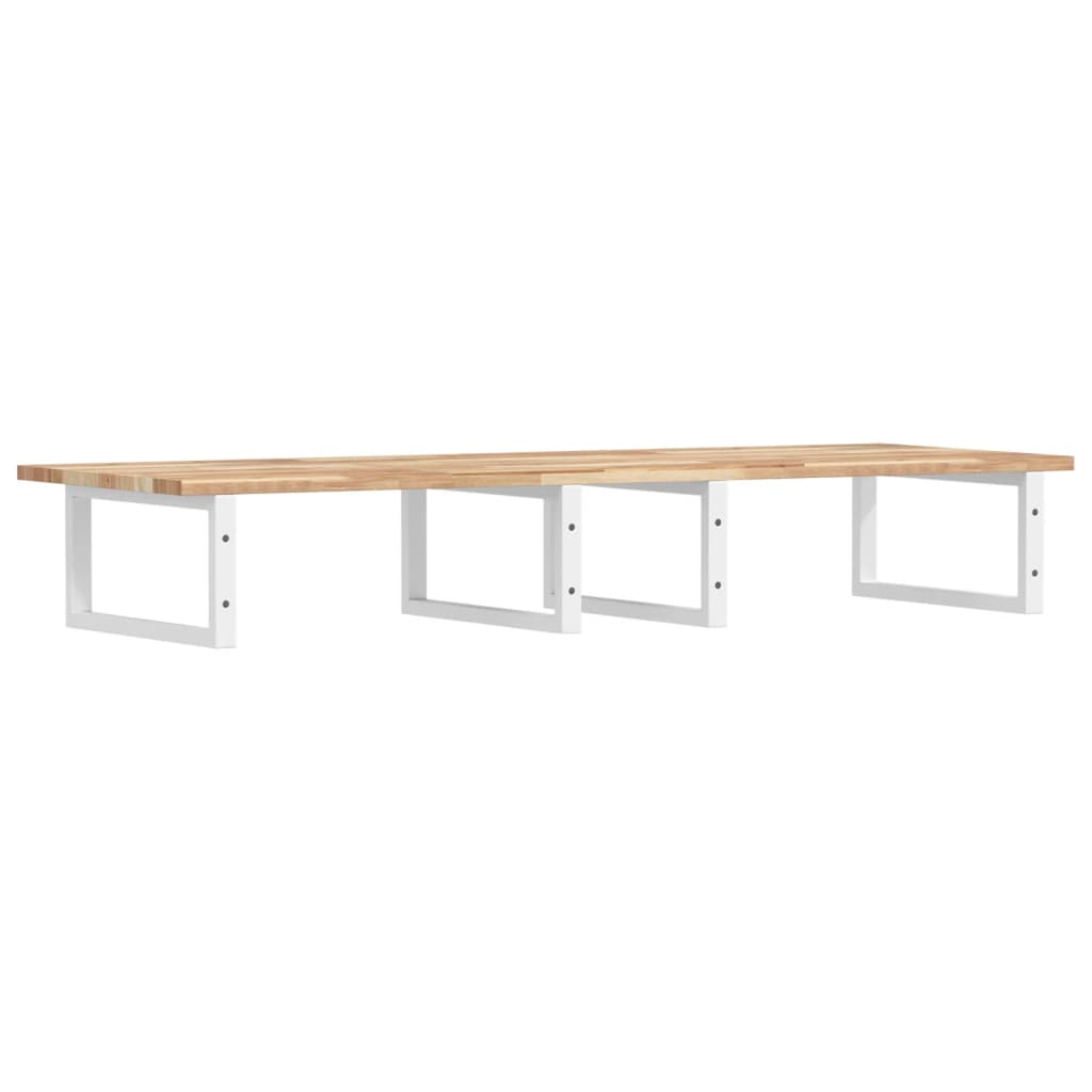 vidaXL Basin Shelf Wall Mounted Steel and Solid Wood Acacia