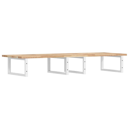 vidaXL Basin Shelf Wall Mounted Steel and Solid Wood Acacia