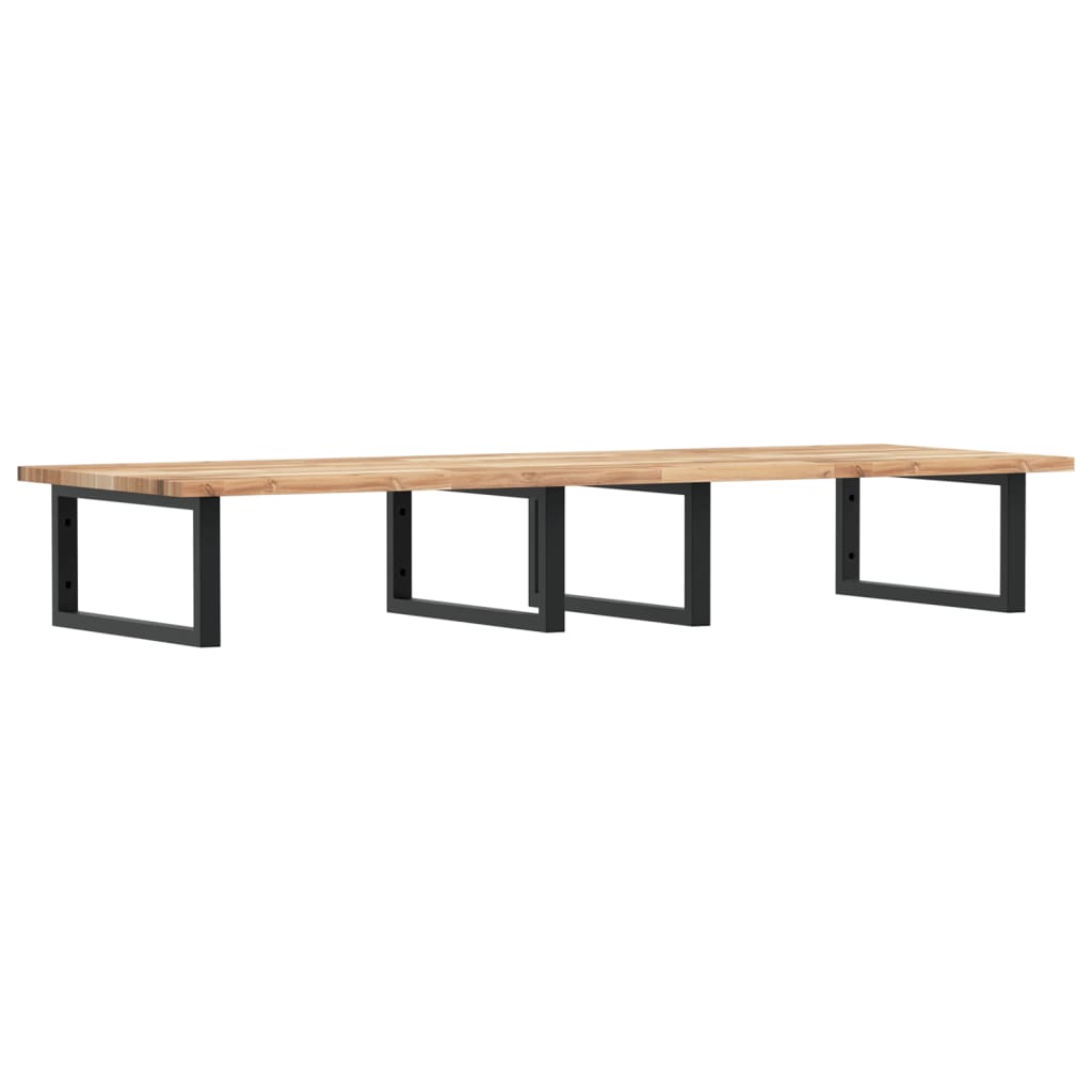 vidaXL Basin Shelf Wall Mounted Steel and Solid Wood Acacia