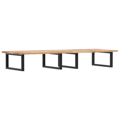 vidaXL Basin Shelf Wall Mounted Steel and Solid Wood Acacia