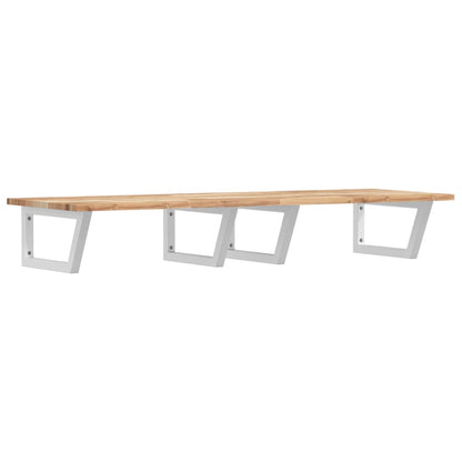 vidaXL Basin Shelf Wall Mounted Steel and Solid Wood Acacia