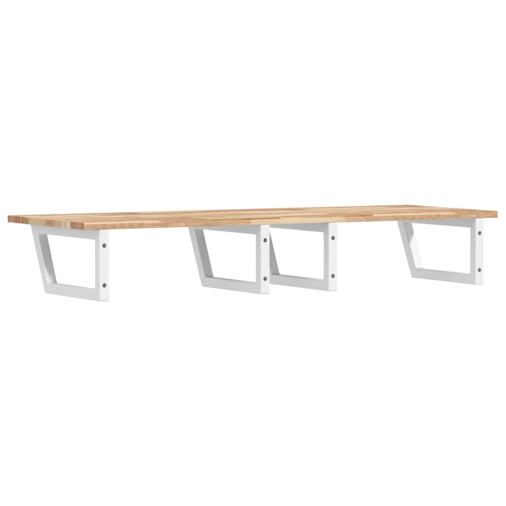 vidaXL Basin Shelf Wall Mounted Steel and Solid Wood Acacia
