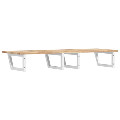 vidaXL Basin Shelf Wall Mounted Steel and Solid Wood Acacia