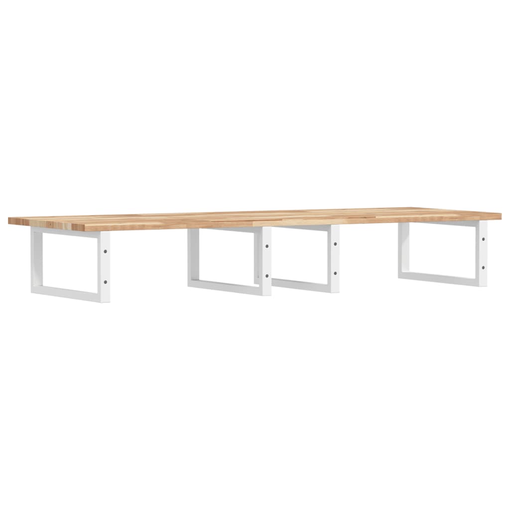 vidaXL Basin Shelf Wall Mounted Steel and Solid Wood Acacia